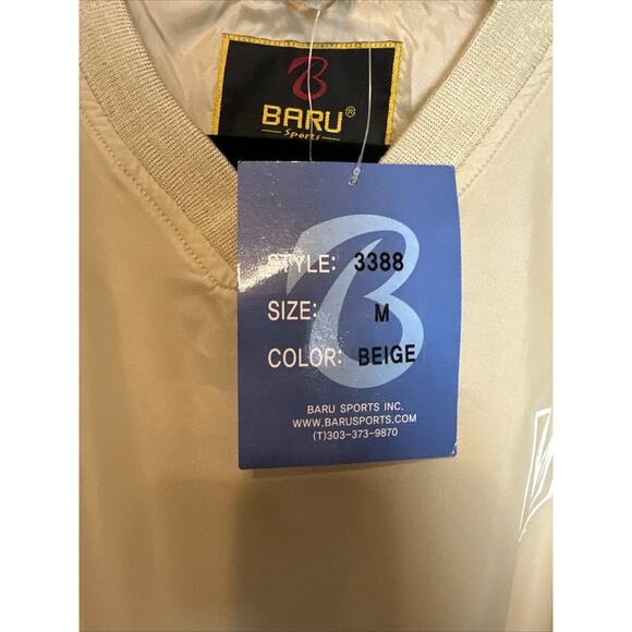 Baru Sports Golden Knights Logo Palms Stone SZ M Pullover Windbreaker Jacket NWT - Picture 2 of 7